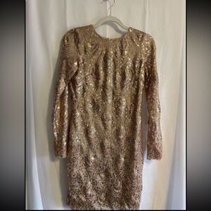 Gold elegent, mini dress